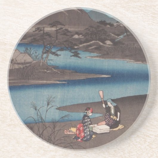 En Grès Dessous de verre d'Ichiryusai Hiroshige (Devant)