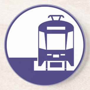 En Grès Dessous de verre d'icône de la station LRV