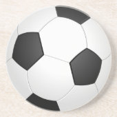 En Grès Dessous de verre d'illustration de football de bal (Devant)