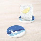 En Grès Dessous de verre d'illustration de rennes (Côté)
