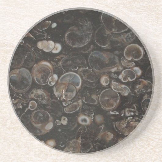 En Grès Dessous de verre d'impression de roches polies (Ag (Devant)