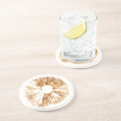 En Grès Dessous de verre d'impression de spore de (Côté)