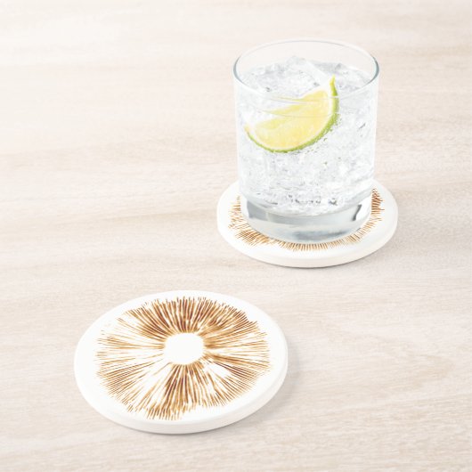 En Grès Dessous de verre d'impression de spore de (Côté)