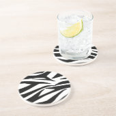 En Grès Dessous de verre d'impression de zèbre (Côté)