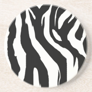 En Grès Dessous de verre d'impression Zebra
