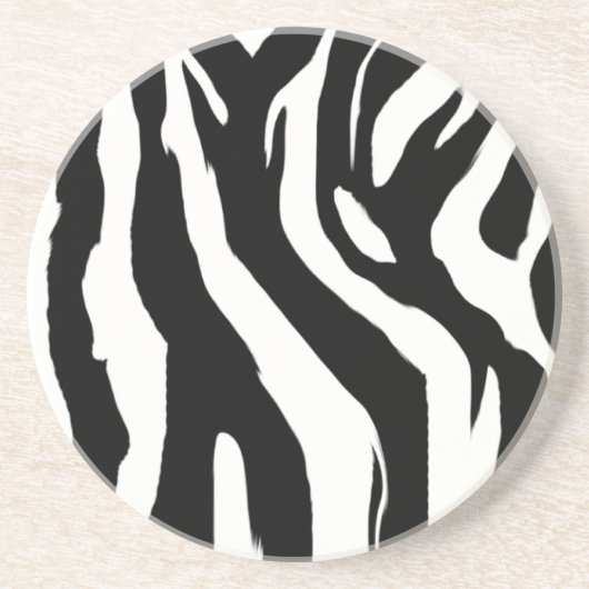 En Grès Dessous de verre d'impression Zebra (Devant)