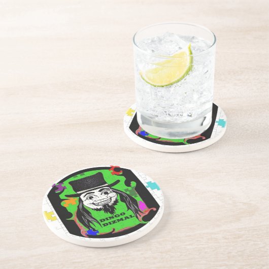 En Grès dessous de verre dingo dizal (Côté)