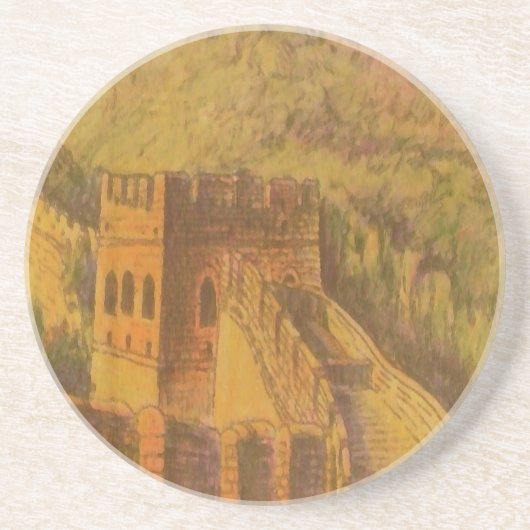 En Grès Dessous de verre d'insigne de la Grande Muraille (Devant)