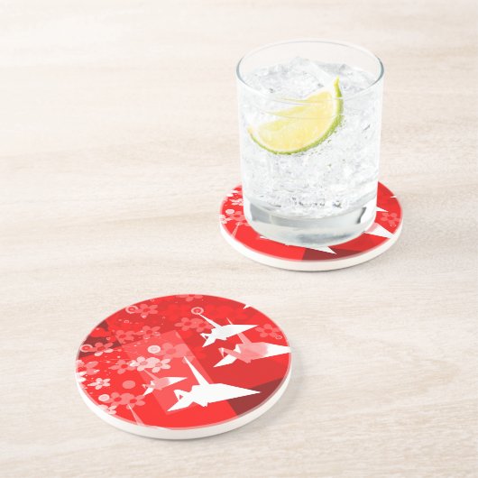 En Grès Dessous de verre d'origami (Côté)