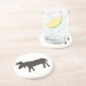 En Grès Dessous de verre d'orignal au chocolat (Côté)