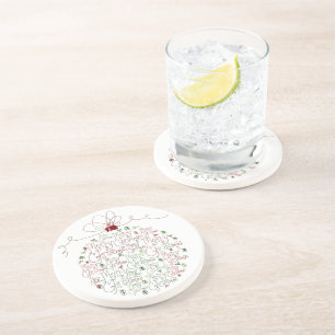 En Grès Dessous de verre d'ornement de Noël