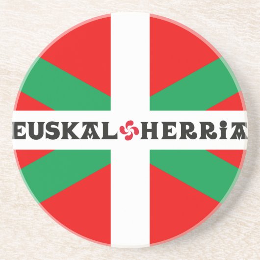 En Grès Dessous de verre Drapeau Basque "Ikkurina" (Devant)