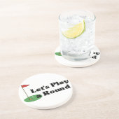 En Grès Dessous de verre drôles de golf (Côté)