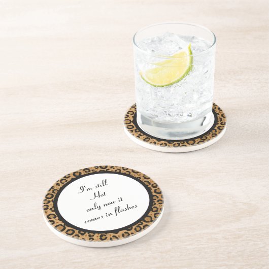 En Grès Dessous de verre drôles de léopard (Côté)
