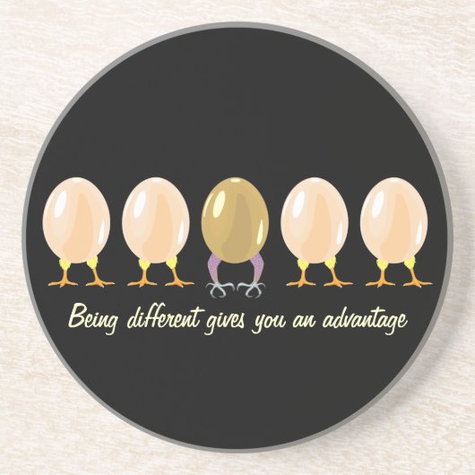 En Grès dessous de verre drôles d'oeufs de dragon et de (Devant)