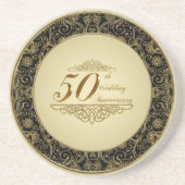 En Grès dessous de verre du 50e anniversaire du Mariage (Devant)