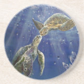 En Grès Dessous de verre du baiser du véritable amour (Devant)