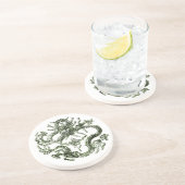 En Grès Dessous de verre du Dragon Vert (Côté)