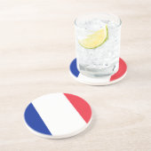 En Grès Dessous de verre du drapeau de la France (Côté)