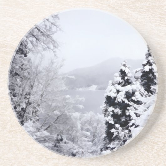 En Grès Dessous de verre du lac Nojiri (Devant)