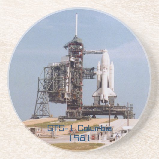 En Grès Dessous de verre du lancement STS-1 (Devant)