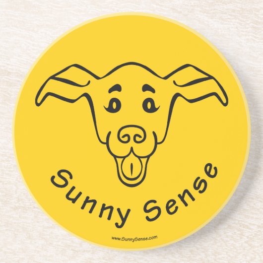 En Grès Dessous de verre du logo Sunny Sense (Devant)