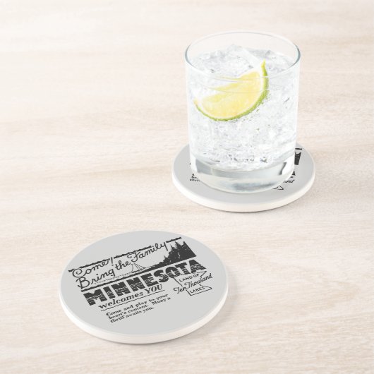 En Grès Dessous de verre du Minnesota (Côté)