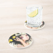 En Grès Dessous de verre du nid de l'oiseau (Côté)