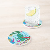 En Grès Dessous de verre du tsunami (Côté)