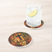 En Grès Dessous de verre échangés (Côté)