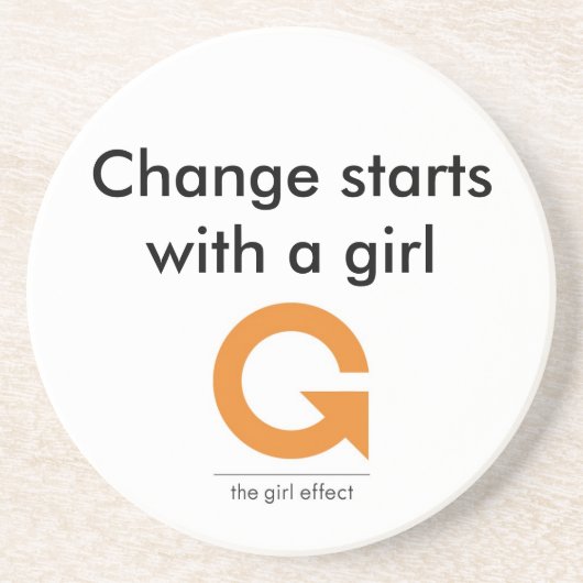 En Grès Dessous de verre - effet de fille (Devant)