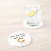 En Grès Dessous de verre - effet de fille (Côté)