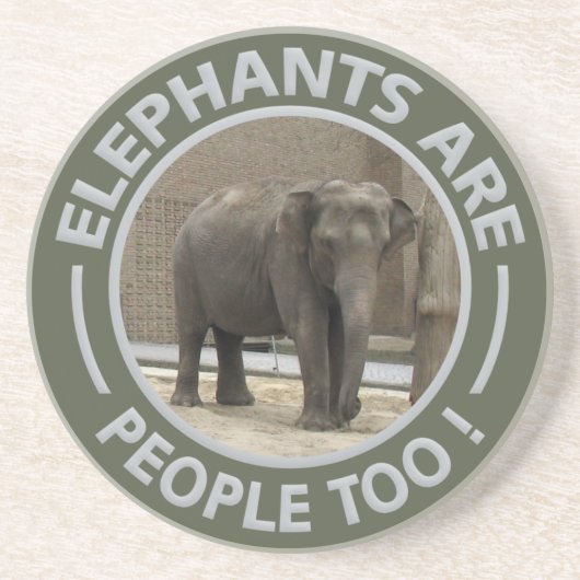 En Grès Dessous de verre ÉLÉPHANTS (Devant)