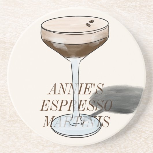 En Grès Dessous de verre Espresso Martini (Devant)