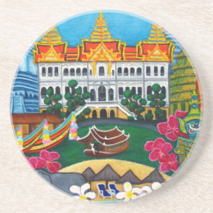 En Grès Dessous de verre exotique de Bangkok par Lisa Lore