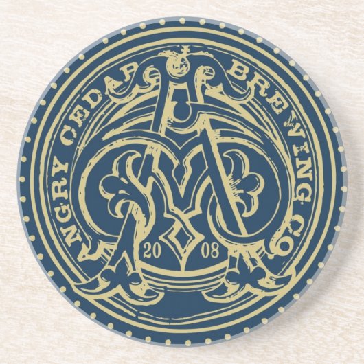 En Grès Dessous de verre fâchés de cèdre (Devant)