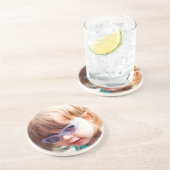 En Grès Dessous de verre faits sur commande de boissons de (Côté)
