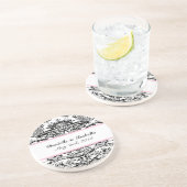 En Grès Dessous de verre faits sur commande de mariage (Côté)