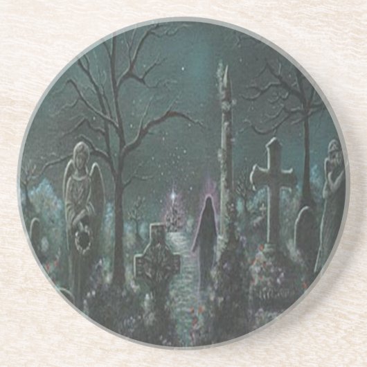 En Grès Dessous de verre fantôme de cimetière (Devant)