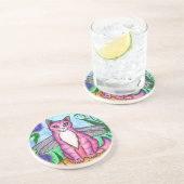 En Grès Dessous de verre féeriques d'art d'imaginaire de (Côté)