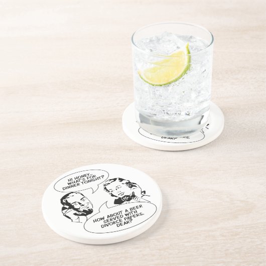 En Grès Dessous de verre féministe rétro (Côté)