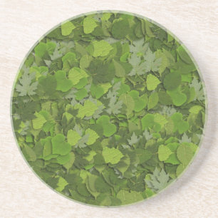 En Grès Dessous de verre Feuille d'été
