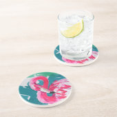 En Grès Dessous de verre Flamant rose (Côté)