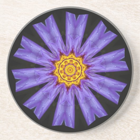 En Grès Dessous de verre fleur (Devant)