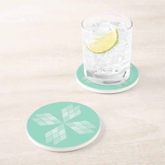 En Grès Dessous de verre - Fleur de pétales de diamant (Côté)