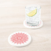 En Grès Dessous de verre fleuri décoratif (Côté)