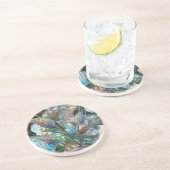 En Grès Dessous de verre Fleurs Abstraites (Côté)