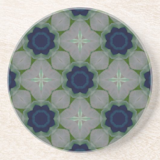 En Grès Dessous de verre Fleurs Bleues (Devant)