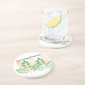 En Grès Dessous de verre Fleurs de Jardin et Feuilles (Côté)