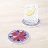En Grès Dessous de verre Fleurs Faisant Briller (Côté)